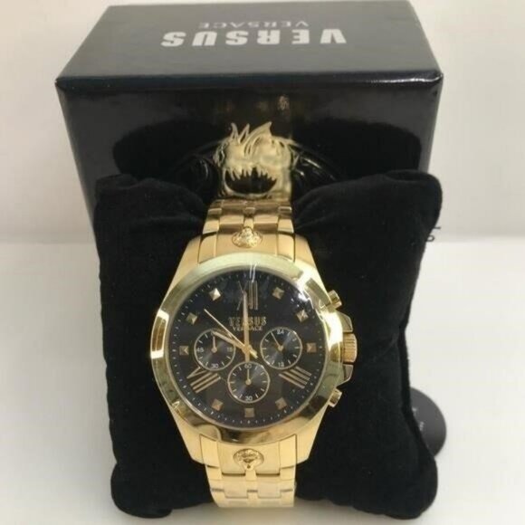 New Authentic VERSUS VERSACE Chrono Lion Bracelet Watch - Picture 1 of 14